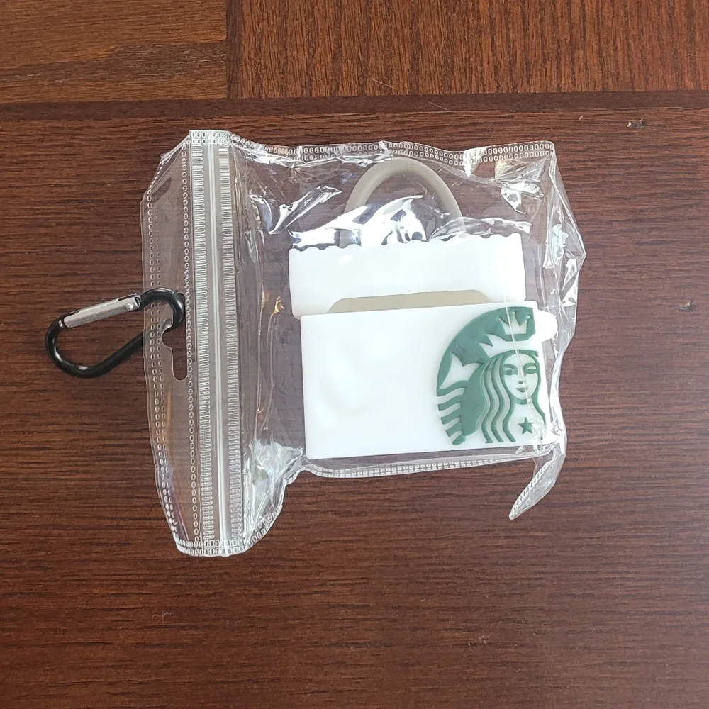 NEW! Starbucks 3D White Tote Bag Apple Airpod PRO Case NEW